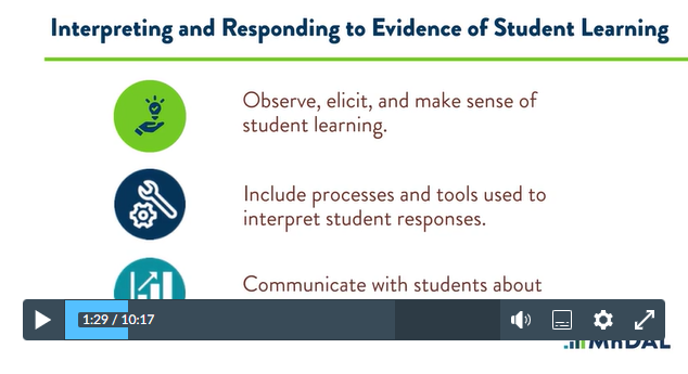 Responding to student evidence video thumbnail